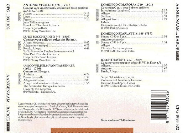 Various : Aangenaam... Barok Plus '93 (CD, Comp)