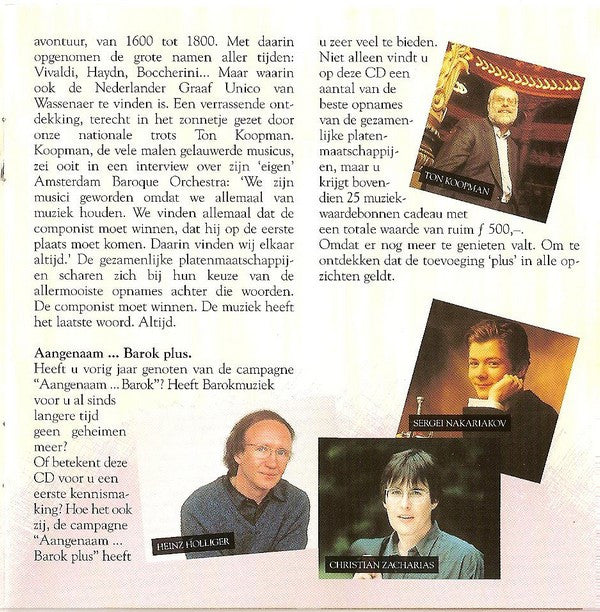 Various : Aangenaam... Barok Plus '93 (CD, Comp)