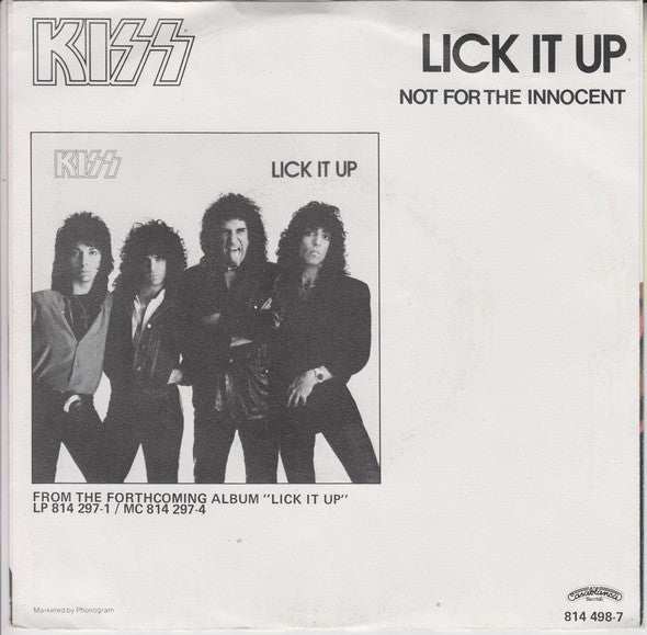 Kiss : Lick It Up (7", Single)