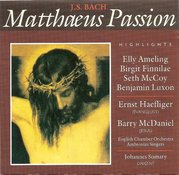 Johann Sebastian Bach, Johannes Somary, English Chamber Orchestra : Matthaeus Passion - Highlights (CD, Album)