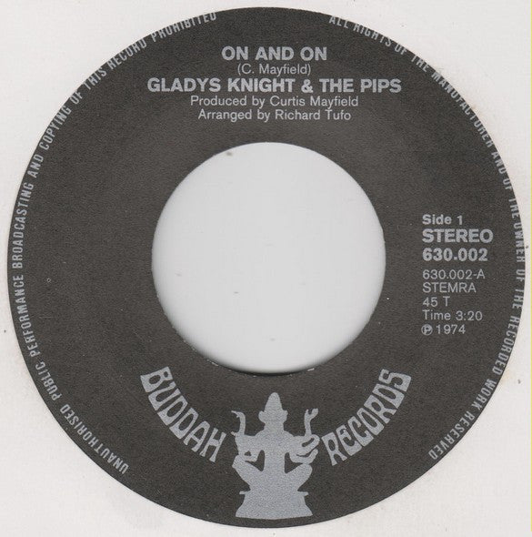 Gladys Knight And The Pips : On And On (7", Single)