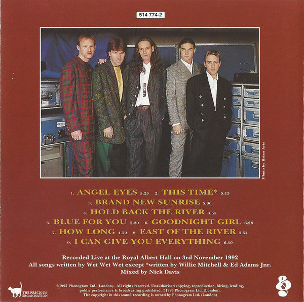 Wet Wet Wet with The Wren Orchestra : Live At The Royal Albert Hall (CD, Album, Red)