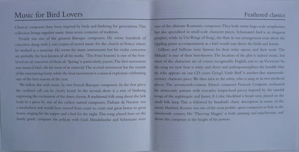 Various : Music For Bird Lovers (CD, Comp)