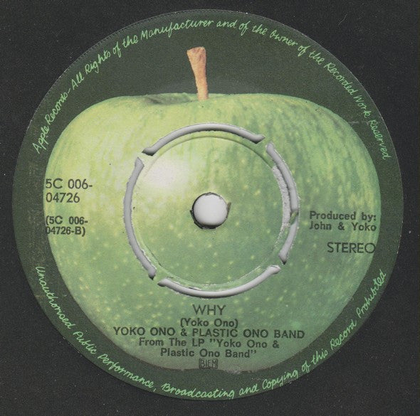 John Lennon & The Plastic Ono Band : Mother (7", Single)