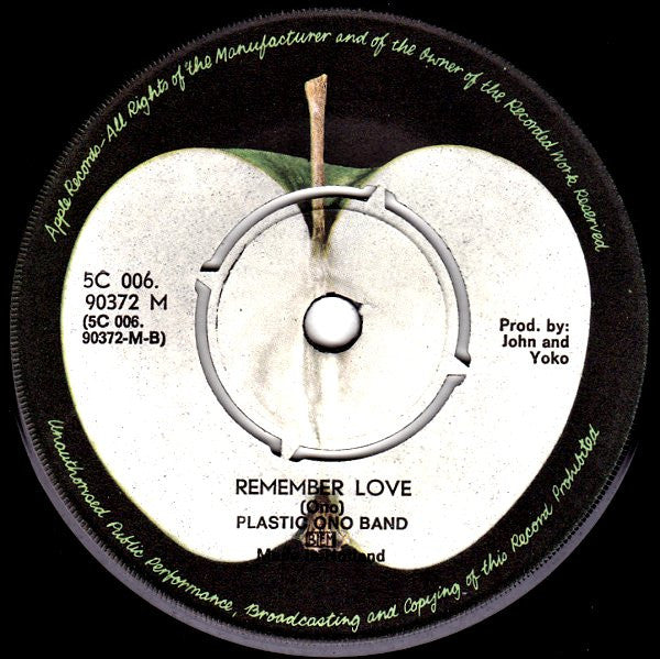 The Plastic Ono Band : Give Peace A Chance (7", Single, Mono)