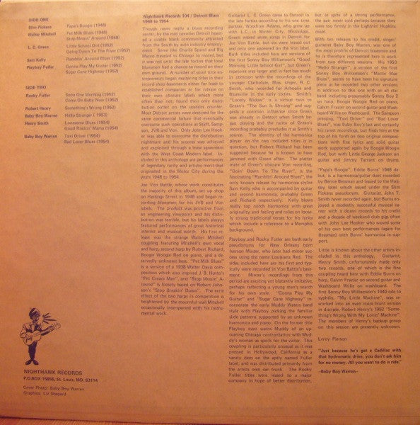 Various : Detroit Ghetto Blues 1948-1954 (LP, Comp)