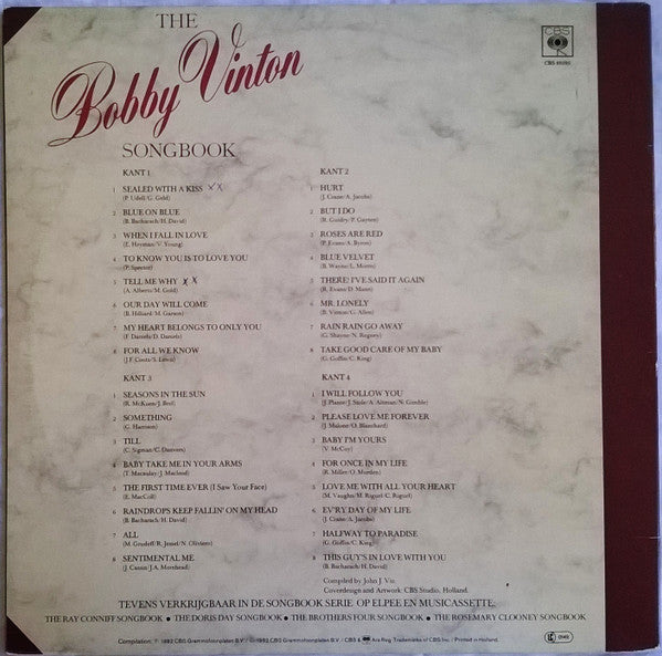Bobby Vinton : The Bobby Vinton Songbook (2xLP, Comp)