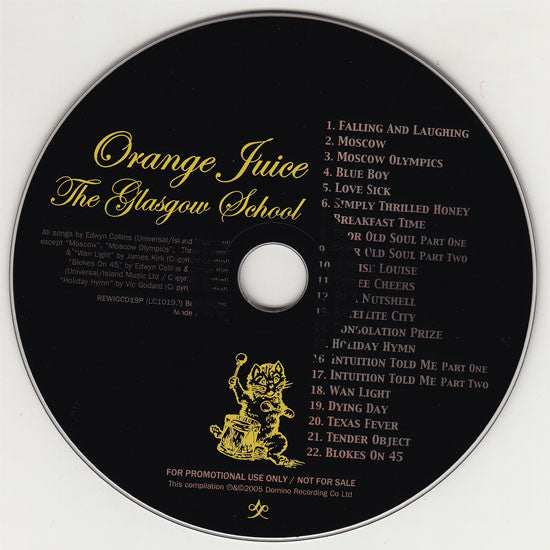 Orange Juice (3) : The Glasgow School (CD, Comp, Promo)