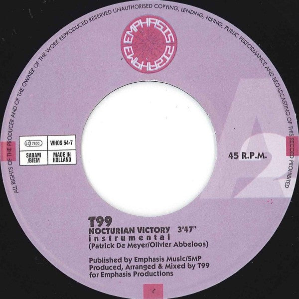 T99 : Nocturne (7", Single)