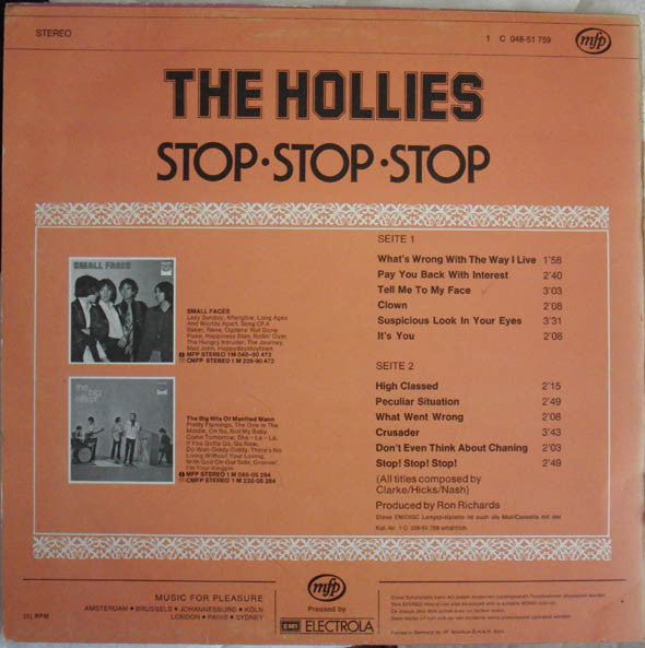 The Hollies : Stop·Stop·Stop (LP, Album, RE)