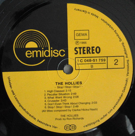 The Hollies : Stop·Stop·Stop (LP, Album, RE)
