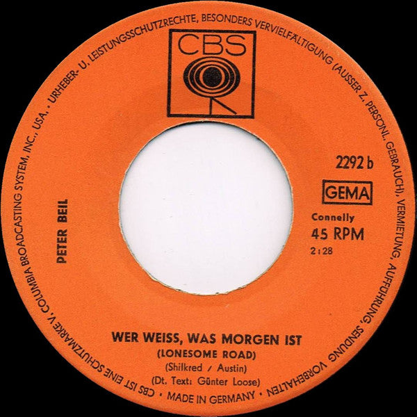 Peter Beil : Alle Meine Träume (7", Single)