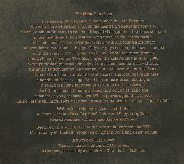 The Silos : Barcelona (CD, Album, Ltd)