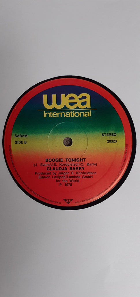 Claudja Barry : (Boogie Woogie) Dancin' Shoes / Boogie Tonight (12")