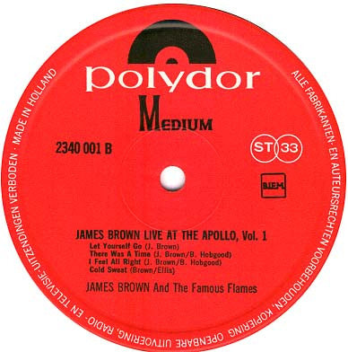 James Brown & The Famous Flames : Live At The Apollo Vol.1 (LP)
