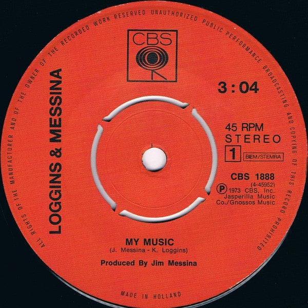 Loggins & Messina* : My Music (7")