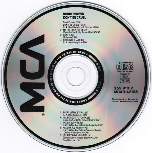 Bobby Brown : Don't Be Cruel (CD, Album)