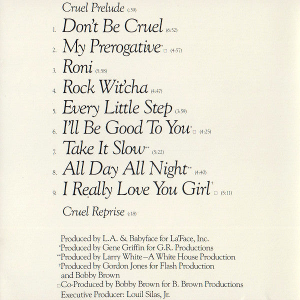 Bobby Brown : Don't Be Cruel (CD, Album)