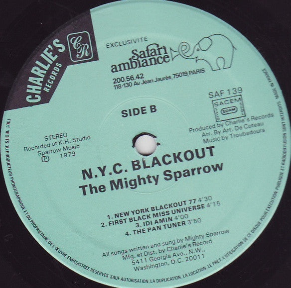 Mighty Sparrow : N.Y.C Blackout (LP, Album)