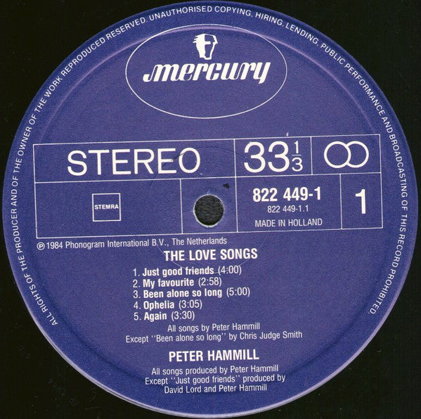 Peter Hammill : The Love Songs (LP, Album)