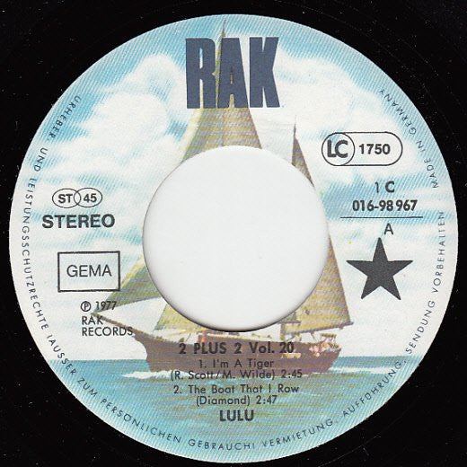 Lulu : I'm A Tiger / The Boat That I Row / Boom Bang-A-Bang / Love Comes To Loves Love (7", EP)