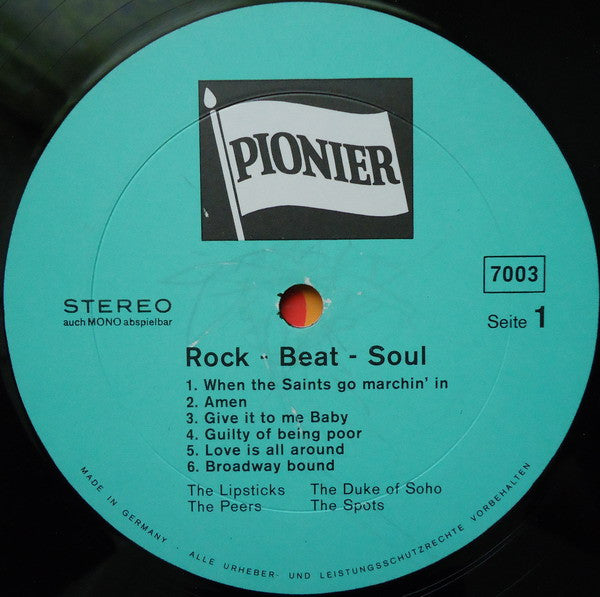 The Lipsticks / The Duke Of Soho / The Peers / The Spots : Rock Beat Soul (LP, Comp)