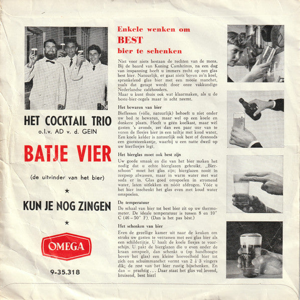 Cocktail Trio : Batje Vier (De Uitvinder Van Het Bier) (7", Single)