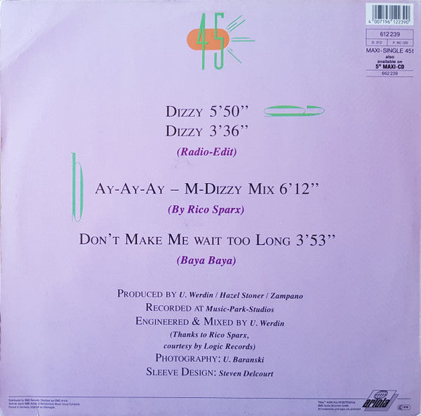 Sugar Toe Monroe : Dizzy (12", Maxi)