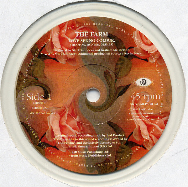The Farm : Love See No Colour (7", Cle)