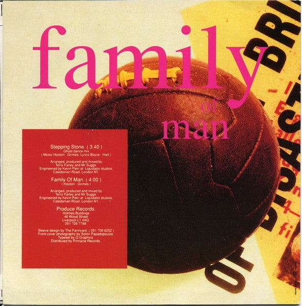 The Farm : Stepping Stone / Family Of Man (Terry Farley Mix) (7", Single)