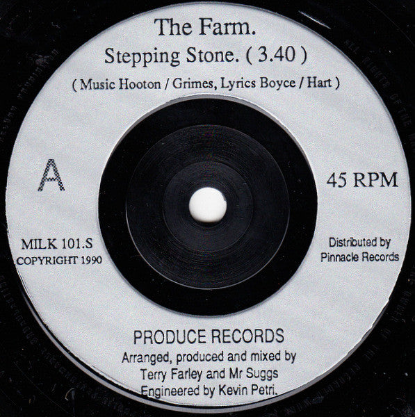 The Farm : Stepping Stone / Family Of Man (Terry Farley Mix) (7", Single)