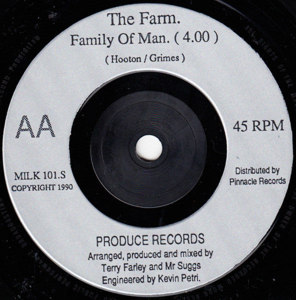 The Farm : Stepping Stone / Family Of Man (Terry Farley Mix) (7", Single)