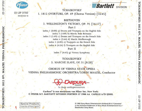 Pyotr Ilyich Tchaikovsky / Ludwig Van Beethoven - Lorin Maazel, Wiener Philharmoniker, Wiener Staatsopernchor : 1812 Overture / Marche Slave / Wellington's Victory (CD, Album)