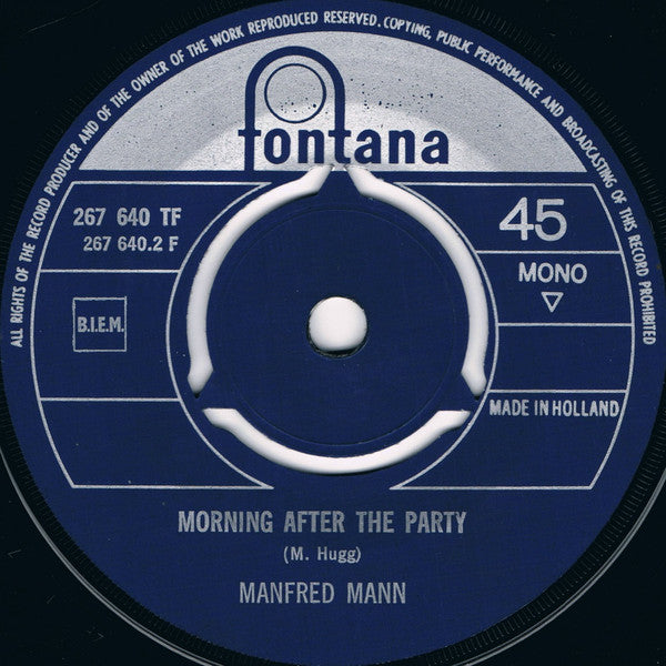 Manfred Mann : Semi-Detached Suburban Mr. James / Morning After The Party (7", Single, Mono)