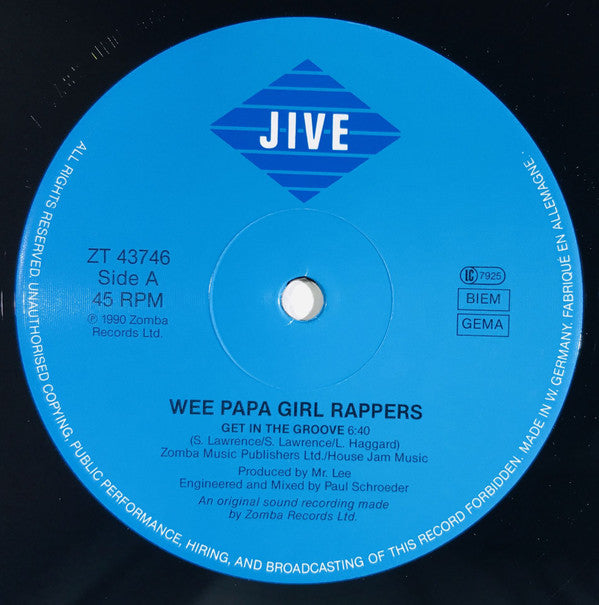 Wee Papa Girl Rappers : Get In The Groove (12", Maxi)
