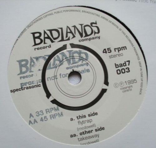 Spectrasonic : Flytrap / Takeaway (7", Ltd)