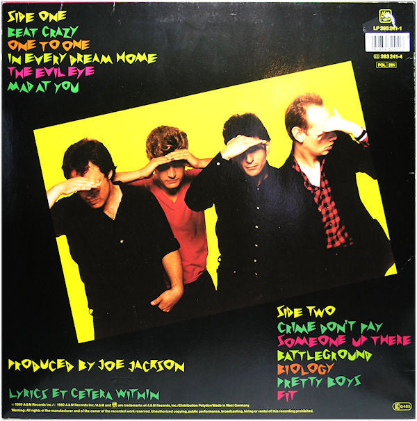 Joe Jackson Band : Beat Crazy (LP, Album, RE, Whi)