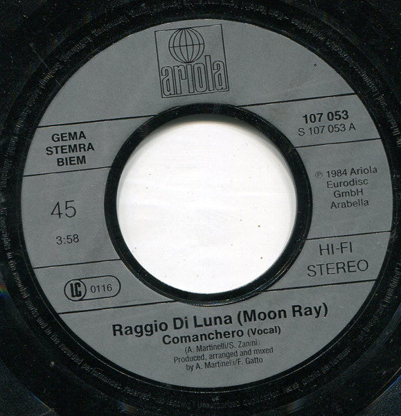 Raggio Di Luna : Comanchero (7", Single)