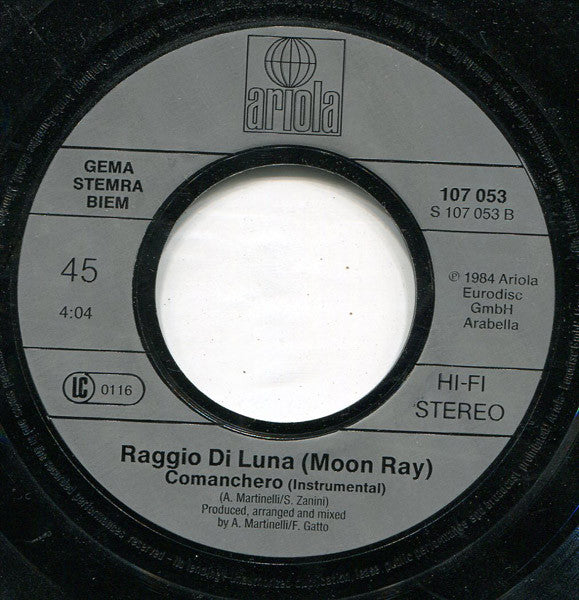 Raggio Di Luna : Comanchero (7", Single)