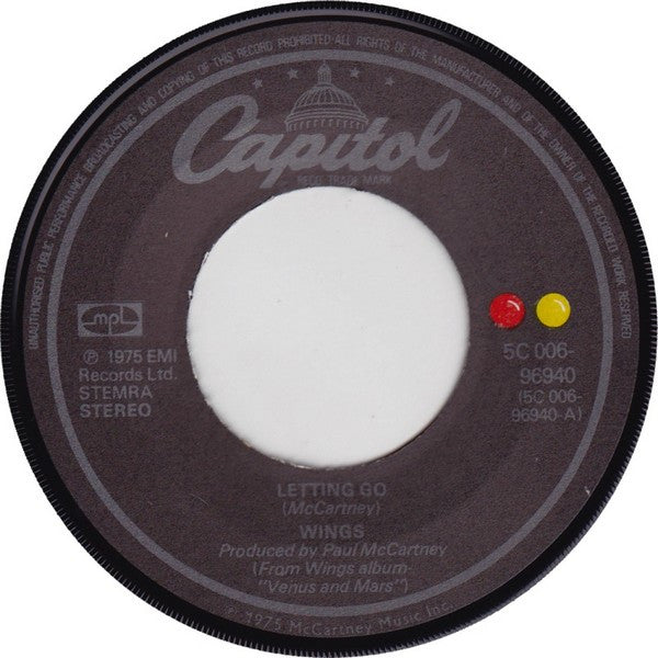 Wings (2) : Letting Go (7", Single)