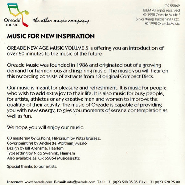 Various : New Age Music Vol. 5 (CD, Comp)