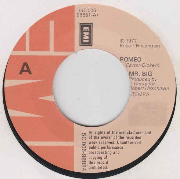 Mr Big : Romeo (7", Single)