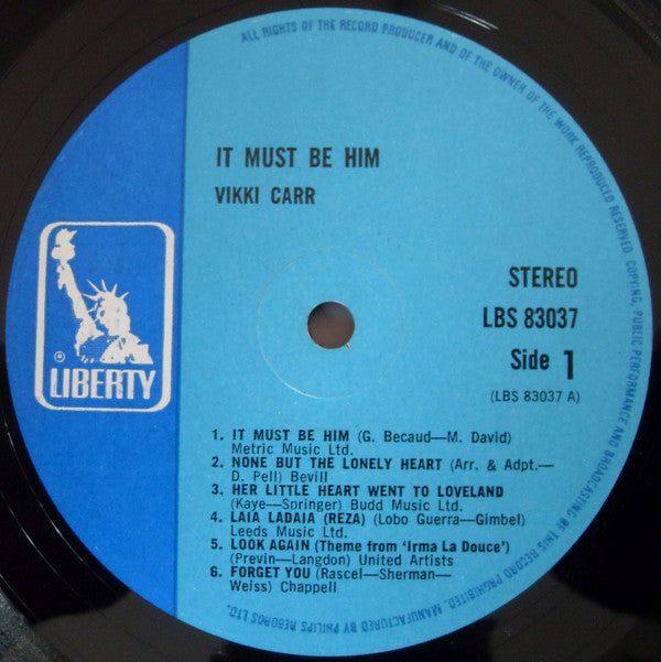 Vikki Carr : It Must Be Him (LP, Album, RE)