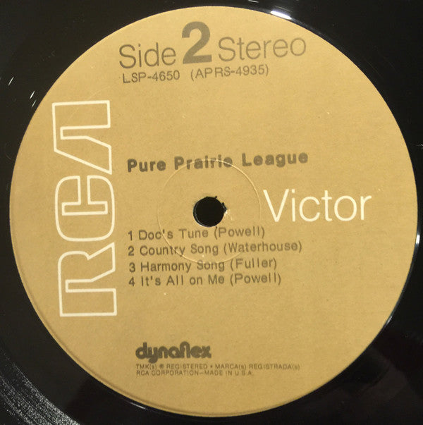 Pure Prairie League : Pure Prairie League (LP, Album, RE)