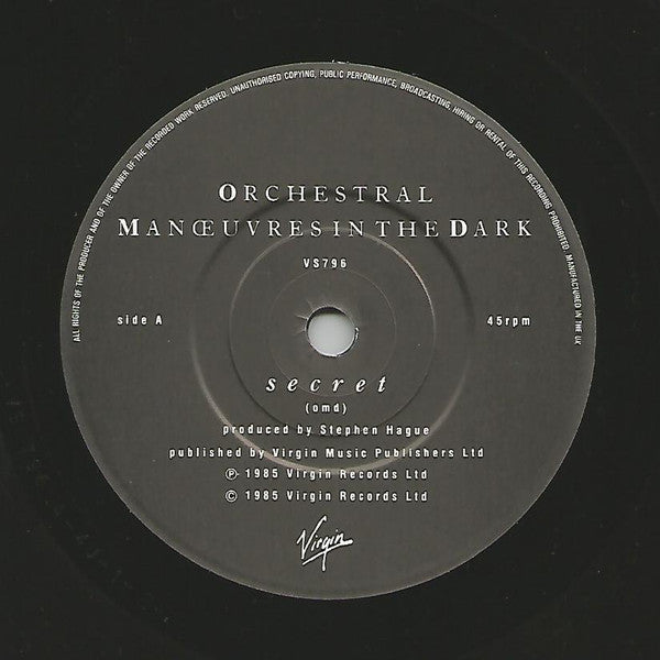 Orchestral Manoeuvres In The Dark : Secret (7", Single)