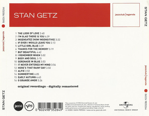 Stan Getz : Body And Soul (CD, Comp, RM)