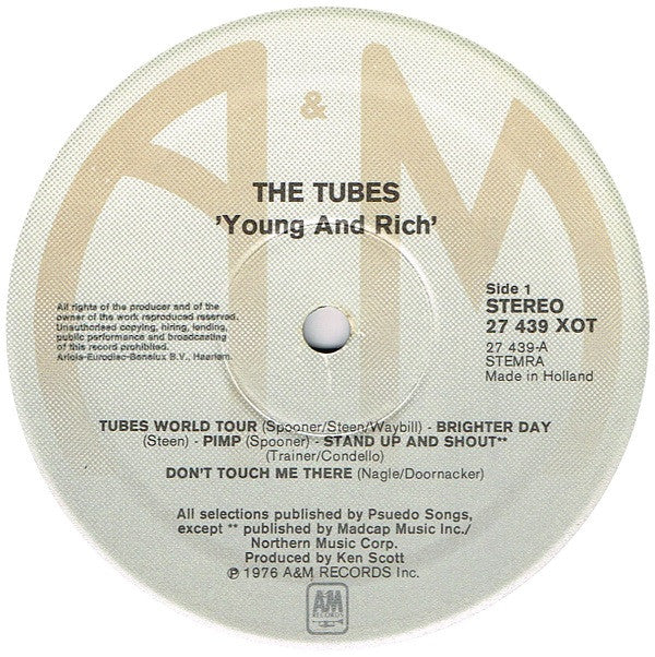 The Tubes : Young And Rich (LP, Album)