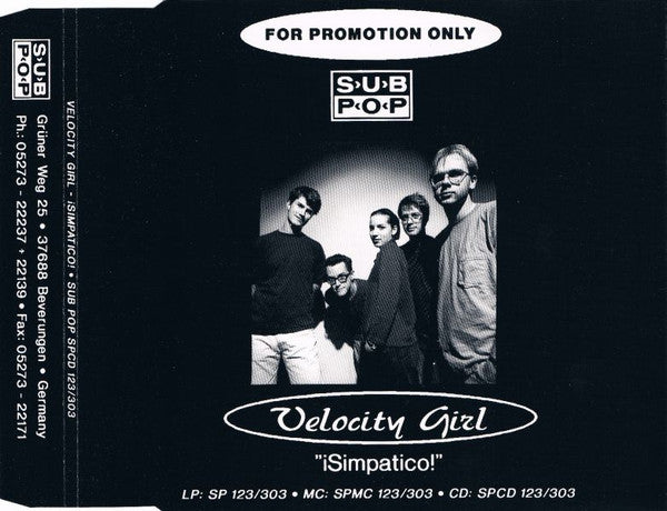 Velocity Girl : ¡Simpatico! (CD, Album, Promo)