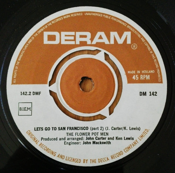 The Flower Pot Men* : Let's Go To San Francisco (Parts 1 And 2) (7", Single, Mono)