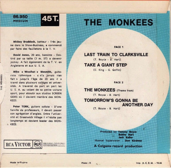 The Monkees : Last Train To Clarksville (7", EP, Mono)
